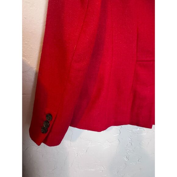 Talbots Red Wool Two Button Blazer Coat 10P Petite - Picture 7 of 8